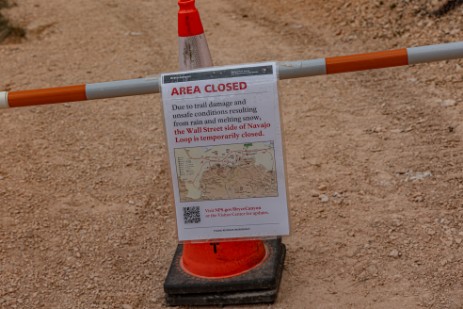 Gesperrter Wanderweg im Bryce Canyon