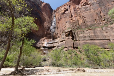 Wasserfall am Riverside Walk im Zion Nationalpark