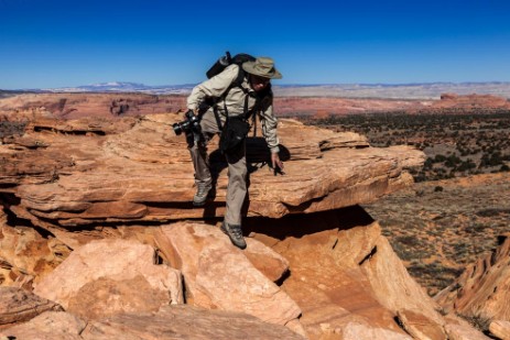 Manfred auf Wanderung in Coyote Buttes South